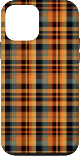 Vista 16 de Plaid Orange Brown Fall Harvest Muted Colors Print Pattern Case for iPhone 17