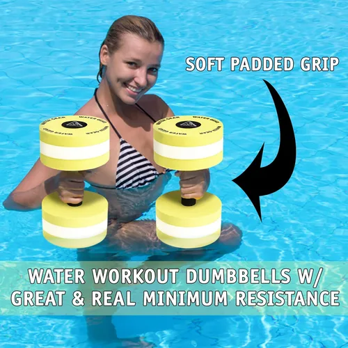 Vista 3 de Water Gear Hydro Buoys Minimum - Fitness acuático y ejercicio de piscina - Ideal para la parte superior del cuerpo y entrenamiento mínimo de estrés