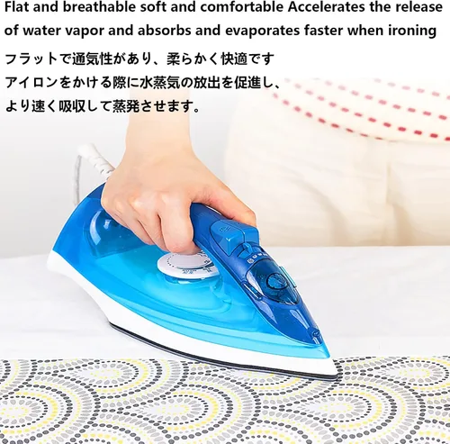 Vista 3 de Funda para tabla de planchar resistente al calor para uso doméstico, funda de tabla de planchar de algodón puro, práctica funda para tabla