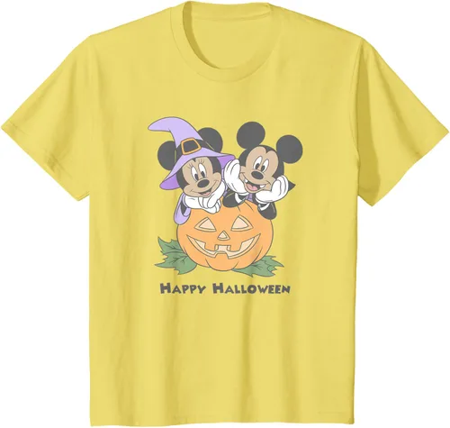 Vista 35 de Disney Mickey and Friends Halloween Pumpkin Mickey & Minnie Camiseta Blanco