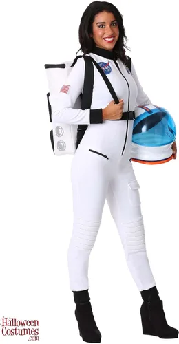 Vista 6 de Disfraz de astronauta para mujer blanco