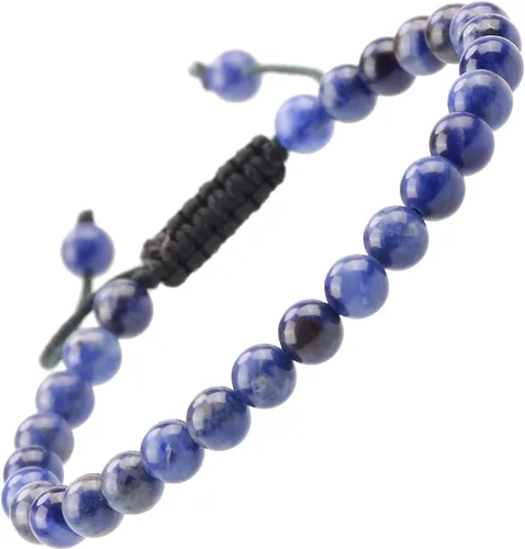 Vista 33 de MASSIVE BEADS - Pulseras ajustables unisex de cuentas de cristal de piedras preciosas con poder curativo natural, de macramé Piedras de 7 chakras