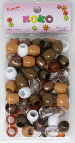 Vista 2 de Alrededor de 60 cuentas grandes de poni de alta calidad, pulseras de cuentas frescas, trenzas de pelo, manualidades para niños, plástico, mezcla