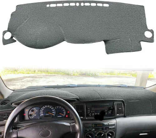 Vista 6 de Protector para salpicadero, funda para salpicadero, tapete ajustable para Toyota Corolla 2003 2004 2005 2006 2007 2008 (Beige) Z01