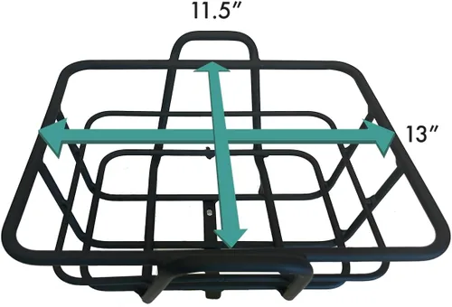 Vista 5 de EMOJO Cesta de bicicleta de aleación de aluminio duradera delantera de 55 libras Cpacity grande cesta de carga de bicicleta fácil instalación