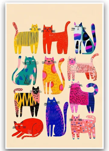 Vista 12 de Póster de pared para habitación de niños, póster de animales lindos de 12 x 16 pulgadas, sin marco, para habitación de niños y niñas, habitación
