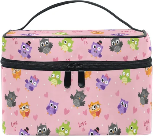 Vista 34 de Bolsa de Maquillaje, Estuche de Maquillaje Organizador de Viaje con Diseño de Calavera y Flores, Estuche de Cosméticos, Bolsas de Aseo para Niñas