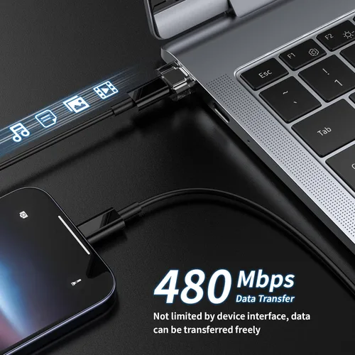 Vista 4 de Adaptador USB-A a USB-C paquete de 5 unidades, convertidor cargador USBC hembra a A macho, convertidor USB a USBC para iPhone 15 Plus Pro Max/Apple