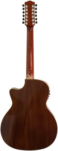 Vista 2 de Luna Vista Eagle - Guitarra eléctrica acústica de 12 cuerdas con estuche