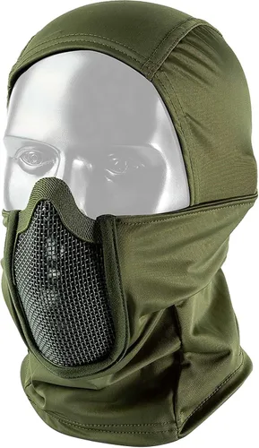 Vista 4 de OneTigris Pasamontañas de malla, máscara táctica Ninja con protección facial completa para exteriores