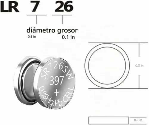 Vista 4 de SKOANBE SR726SW 397 1.5V Batería de reloj de óxido de plata, 10 paquetes