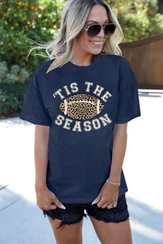 Vista 3 de Camisetas de fútbol para mujer para el día del partido, camiseta gráfica de fútbol domingo, camiseta de fondo