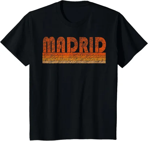 Vista 74 de clásico Retro Madrid playera, hombre 3XL, Asphalt Negro