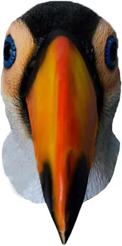 Vista 3 de HENGYUTOYMASK Máscara realista de látex de pájaro con cabeza de animal, máscara de goma para Halloween, cosplay, disfraces, fiesta, accesorios