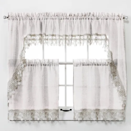 Vista 7 de RENAISSANCE HOME FASHION Par de cortinas Lillian, 56" X 36", Lino
