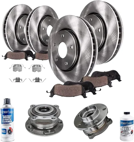 Vista 10 de Detroit Axle - Rotores de freno para Nissan NV2500 NV3500 NV1500 NV1500 2012-2021, repuesto de rotores de freno de disco: rotor delantero de 14.17