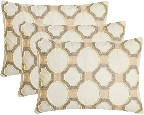 Vista 169 de The HomeCentric Fundas de almohada lumbares doradas de 12 x 14 pulgadas (11.8 x 13.8 in), de piel sintética, con diseño de animales, estilo moderno