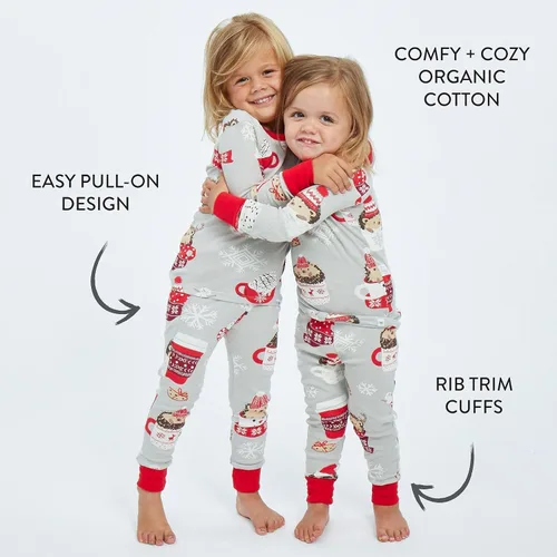 Vista 7 de HonestBaby - Pijama familiar navideña de algodón orgánico
