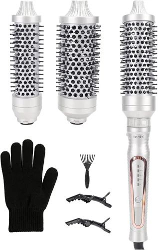 Vista 12 de Cepillo redondo calentado, juego de cepillos térmicos de 1.25 pulgadas/1.5 pulgadas/1.75 pulgadas para cabello corto a largo, 300-450 °F