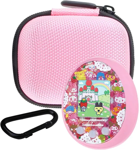 Vista 6 de Estuche de transporte de almacenamiento duro para Tamagotchi On Interactive Pet Game (rosa)