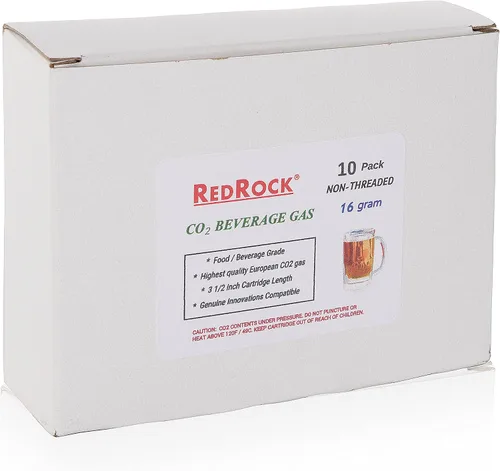 Vista 2 de RedRock - Cargadores de CO2 para barriles de cerveza sin rosca. 16 gramos. 10