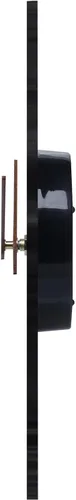 Vista 2 de Reloj de pared anual de 12 pulgadas, reloj de tocón de grano de madera con números arábigos, funciona con pilas, movimiento de cuarzo silencioso