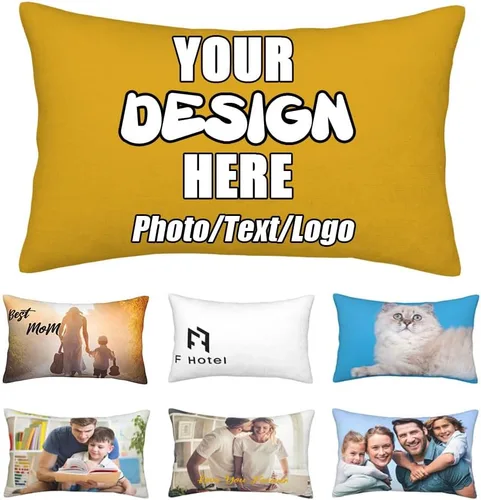 Vista 30 de Funda de almohada decorativa personalizada con foto de pareja, funda de cojín decorativo personalizada, fundas de almohada personalizadas