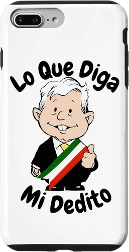 Vista 12 de Funda para iPhone 16 Lo Que Diga Mi Dedito Divertida Caricatura AMLO Amlito México 4T