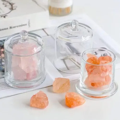 Vista 7 de Zerodeko Mantequillera de cristal con tapa con asa, contenedor de almacenamiento de aperitivos de frutas y postres, caja de queso rústica