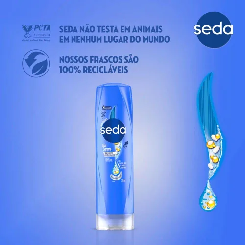 Vista 6 de Linha Liso Extremo Seda - Condicionador 11 fl oz - (Seda Extreme Straight Collection - Acondicionador 11 fl oz)