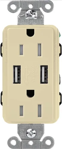 Vista 3 de Lutron Claro - Toma dúplex USB de 15 amperios CAR-15-UBTR-BL Negro