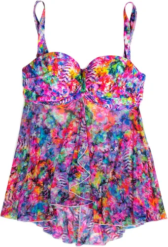 Vista 5 de Smart and Sexy Top de natación con volantes y volantes para mujer SA623