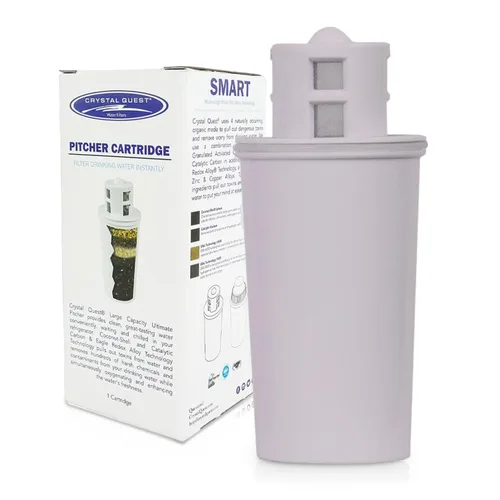 Vista 7 de Crystal Quest Cartucho de jarra de filtro de agua alcalinizante, filtración avanzada para agua limpia y saludable, mejora la mineralización, diseño