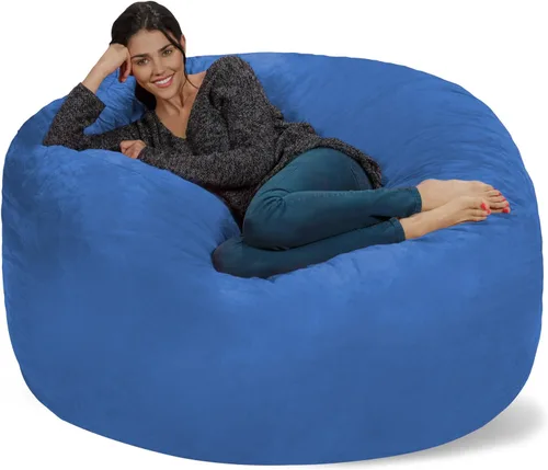 Vista 33 de Chill Sack Bean Bag Funda para silla, 3 pies, microgamuza - Oliva