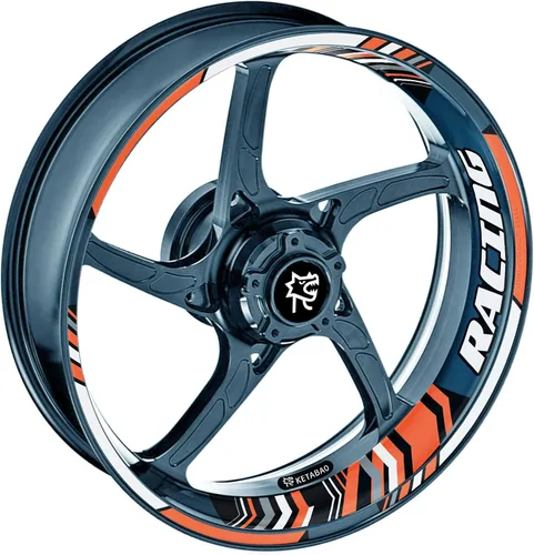 Vista 9 de KETABAO Paquete de calcomanías para llantas de rueda de 17 pulgadas compatibles con ZX10R ZX10RR ZX6R 636 Z900 Z1000 Z650 Ninja 400 18 19 azul
