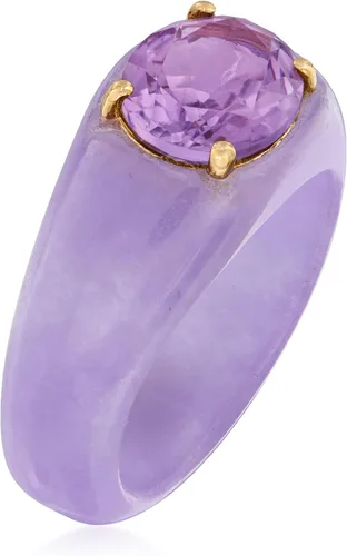 Vista 3 de Ross-Simons Anillo de piedra opaca en oro amarillo de 14 quilates