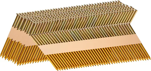 Vista 7 de Clavos de marco de 30 a 34 grados, vástago de anillo de 2-1/2 x 12 pulgadas, 520 unidades, cabeza D, cinta de papel electrogalvanizado