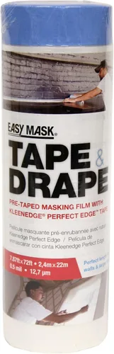 Vista 7 de Easy Mask Tape & Drape - Película adhesiva preadhesiva con cinta de uso general, 22 pulgadas x 100 pies