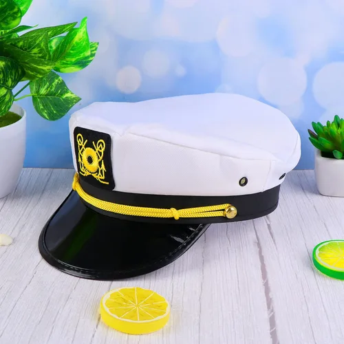 Vista 3 de Olgaa Paquete de 12 sombreros de capitán para hombres y mujeres, sombreros de marinero ajustables para disfraz de barco, fiesta de cosplay