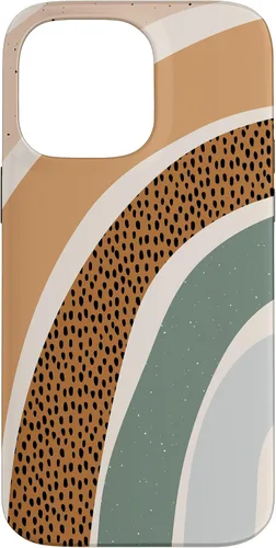 Vista 21 de Boho Burnt Orange Half Rainbow with Dotted Pattern Arches Case for iPhone 17
