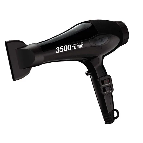 Vista 6 de Red Pro Secador de pelo de 3500 W Turbo Titanium con peine desenredante, cabello liso de secado rápido, multiajuste, botón de disparo frío, secadora