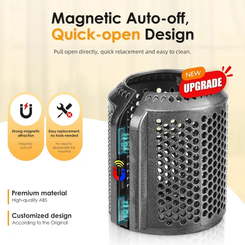 Vista 2 de Filtro magnético para secador de pelo compatible con el secador de pelo Gris metálico