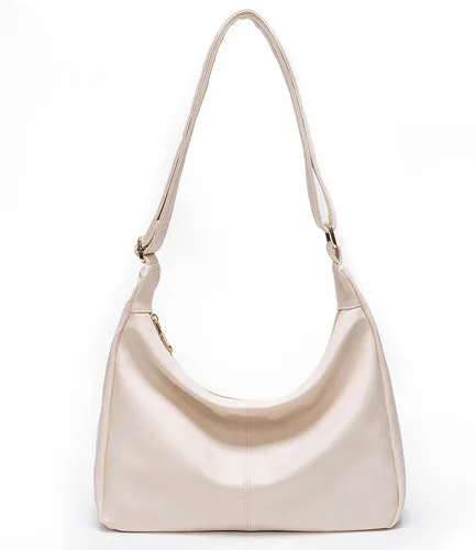 Vista 7 de Hobo Bags for Women Soft Vegan Leather Slouchy Shoulder Bag Everyday Purse Beige