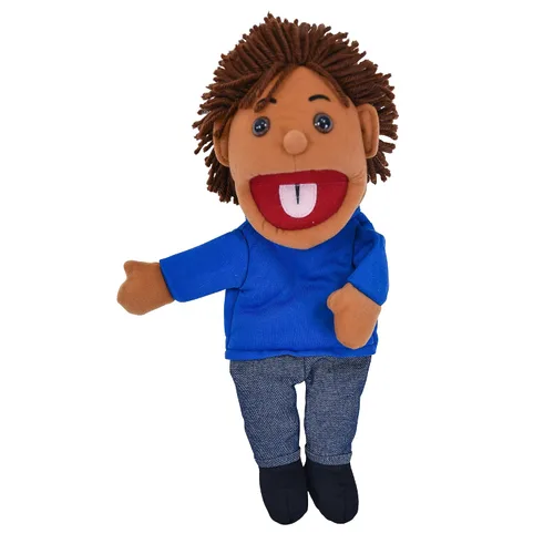 Vista 7 de Children's Factory - CF100-896 - Marionetas étnicas para niños de 15 pulgadas con bocas móviles, marionetas de mano para niños pequeños