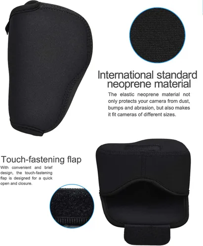Vista 3 de JJC Funda de neopreno ultra ligera en negro para cámara, compatible con X-E4 X-T30 II X-T30 X-T20 X-T10 + lentes prime cortas, 18mm F1.4/ 27mm F2.8