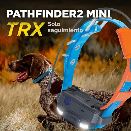 Vista 4 de Dogtra Pathfinder 2 Mini TRX Receptor adicional Perro Rastreador GPS LED Collar Azul Claro Compatible Reloj Inteligente Recargable Impermeable Mapas