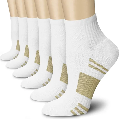 Vista 14 de CHARMKING Calcetines de compresión para mujeres y hombres, circulación de 15 a 20 mmHg, lo mejor para atletismo, correr, ciclismo, enfermera, uso