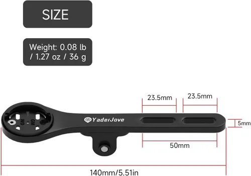 Vista 7 de Soporte para computadora de bicicleta, soportes delanteros para bicicletas de carretera, manillar integrado, montaje combinado de computadora