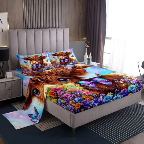 Vista 18 de Castle Fairy Juego de sábanas de motocross tamaño twin, juego de ropa de cama verde con diseño de panal ombré, decoración de habitación de niños