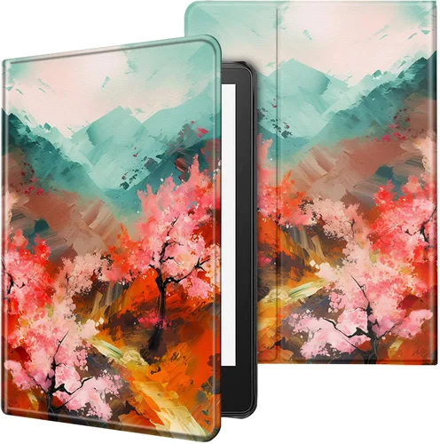 Vista 57 de Funda para tablet Kindle Fire 7 2019/2017 lanzamiento 9ª/7ª generación 7 pulgadas, ligera, protectora de piel sintética, cubierta inteligente
